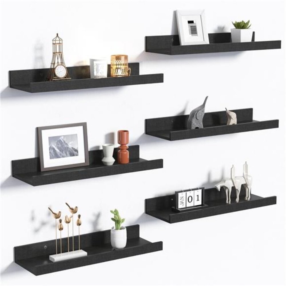 Floating Shelves for Wall, Wall Shelves for Decor Storage Set of 6,